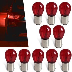 10PCS 1157 BAY15D Light Bulb, Halogen Car Bulbs - 12V P21/5W Double Filament Brake Tail Light & Turn Signal, Longer Life Replacement for Most Vehicles (Amber) in Kuwait