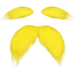 شارب وحواجب صفراء، لحية مزيفة للنساء والكبار، ملحقات أزياء الهالوين التنكرية، هدايا مرحة للحفلات in Kuwait