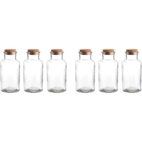 WHOLE HOUSEWARES Glass Favor Jar, Glass Storage Jars with Corks for Wedding and Party (9 Ounce) in Kuwait