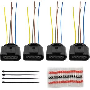 RTYPER 4pcs Vw Ignition Coil Connector Plug Wire Harness Pigtail Compatible with Volkswagen Vw Passat Audi A4 1.8T, 2.0T, 2.5L, 3.2L, 4.2L in Kuwait