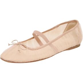 STALOV شبكة الباليه الشقق للنساء ساحة تو القوس ماري جين الشقق تول فستان مريح أحذية راقصة الباليه عادية مع حزام in Kuwait