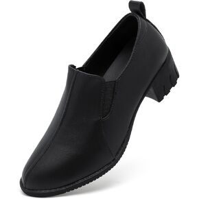 Loafers for Women Low Chunky Block Heels Pumps Comfortable Slip-on Heeled Loafers Dress Work Shoes for Office Business in Kuwait