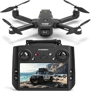 طائرة بدون طيار X9 4K GPS مع كاميرا للمبتدئين البالغين، طائرة رباعية المروحية FPV RC قابلة للطي، تحديد موضع التدفق البصري، إرجاع تلقائي، اتبعني، مسار الطيران، قلاب ثلاثي الأبعاد، بطاريتان مدة طيران 36 دقيقة in Kuwait