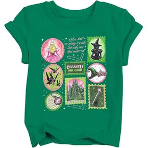 Girl Musical Shirt Magical Witch and Princess T Shirts Pink Green Tees Movie Short Sleeve Tops in Kuwait