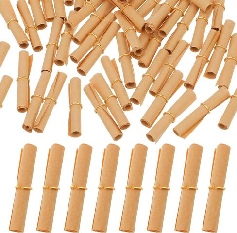 TIESOME 200Pcs Mini Scroll Paper, Small Message in a Bottles Parchment Paper for Writing for Wishes Write Messages for Birthdays Anniversaries Celebrations Valentine Wish Bottles in Saudi Arabia