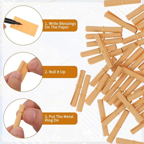 TIESOME 200Pcs Mini Scroll Paper, Small Message in a Bottles Parchment Paper for Writing for Wishes Write Messages for Birthdays Anniversaries Celebrations Valentine Wish Bottles in Saudi Arabia