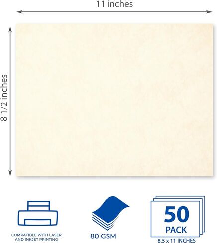 Geographics Parchment Style Printer Paper for Certificates, Resumes & Calligraphy, 8.5″ x 11″, 50 Sheets in Saudi Arabia