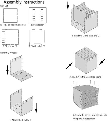 تخزين منظم ورق القصاصات مقاس 12 × 13 بوصة، منظم ملفات من 7 طبقات للمكتب، صواني تخزين ورق القصاصات القابلة للتكديس، منظمات مكتب المكتب، صينية رسائل قابلة للتكديس للمنزل والمكتب والمدرسة in Kuwait