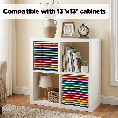 تخزين منظم ورق القصاصات لورق مقاس 12 × 12 بوصة، خزانة فرز الملفات ذات 12 فتحة، حامل مستندات لسطح المكتب، رف تخزين ورق القصاصات لسجل القصاصات، غرفة الحرف اليدوية، المكتب المنزلي أو المدرسة in Kuwait