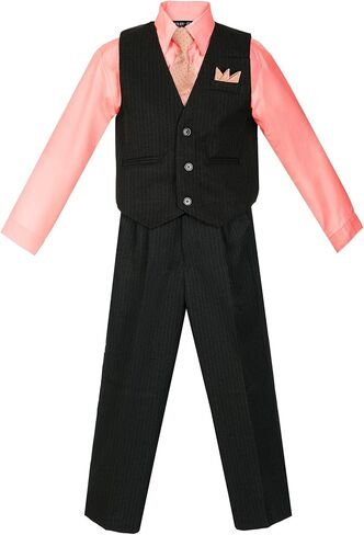 طقم سترة مقلمة للأولاد من Avery Hill مكون من 4 قطع، مقاسات 6M-20 in Kuwait