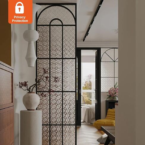 غشاء خصوصية للنافذة، غشاء نافذة من الزجاج الملون يحجب أشعة الشمس فوق البنفسجية، ديكور ثابت غير لاصق، لون نافذة قابل للإزالة وإعادة الاستخدام للمنزل (17.7 بوصة × 78.7 بوصة) in Kuwait