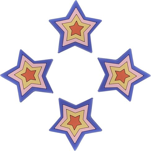 VANZACK 4pcs Room Silicone Drawer Knobs Cabinet Pull Handles Cartoon Star Shape Soft Single Hole Drawer Pulls for ’s Wardrobe and Cabinet in Saudi Arabia