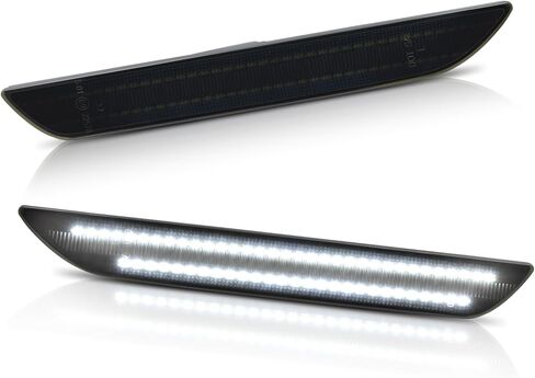 Asgohme LED الجبهة الحاجز الجانب علامة بدوره أضواء إشارة استبدال الجمعية متوافق مع BMW E82 E88 E90 E91 E92 E93 E60 E61 E83، عدسة مدخنة داكنة Sidemarker العنبر حزمة مصباح من 2 in Kuwait