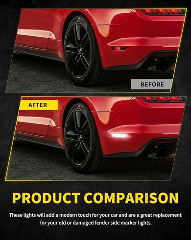 Asgohme LED الجبهة الحاجز الجانب علامة بدوره أضواء إشارة استبدال الجمعية متوافق مع BMW E82 E88 E90 E91 E92 E93 E60 E61 E83، عدسة مدخنة داكنة Sidemarker العنبر حزمة مصباح من 2 in Kuwait