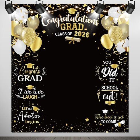 Irenare Large Size 2024 Graduation Congrats Grad Photography Backdrop Photo Props Prom Booth Graduation Background Banner with Congrats Sign for Graduation Party Decorations Graduation Favors Supplies in Saudi Arabia
