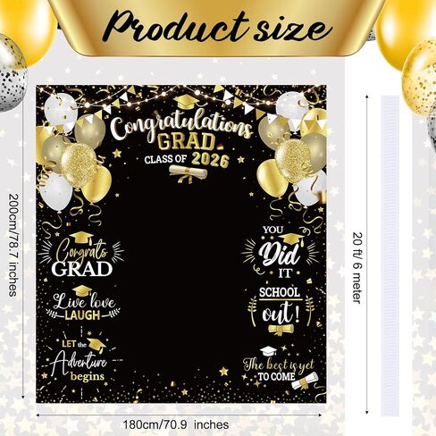 Irenare Large Size 2024 Graduation Congrats Grad Photography Backdrop Photo Props Prom Booth Graduation Background Banner with Congrats Sign for Graduation Party Decorations Graduation Favors Supplies in Saudi Arabia