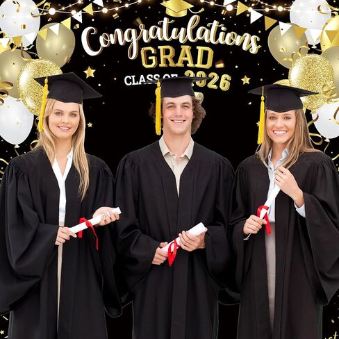 Irenare Large Size 2024 Graduation Congrats Grad Photography Backdrop Photo Props Prom Booth Graduation Background Banner with Congrats Sign for Graduation Party Decorations Graduation Favors Supplies in Saudi Arabia