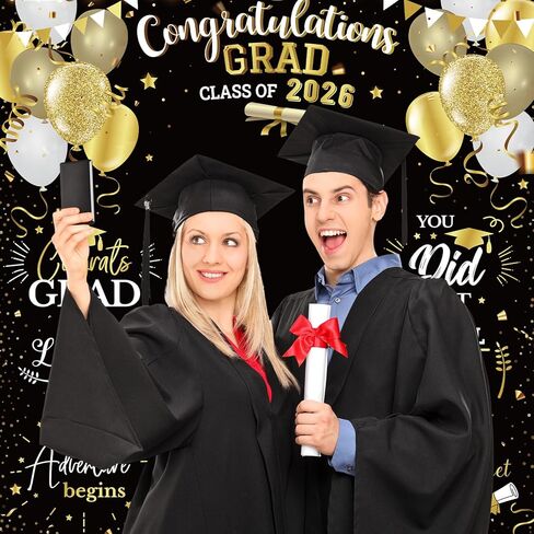 Irenare Large Size 2024 Graduation Congrats Grad Photography Backdrop Photo Props Prom Booth Graduation Background Banner with Congrats Sign for Graduation Party Decorations Graduation Favors Supplies in Saudi Arabia