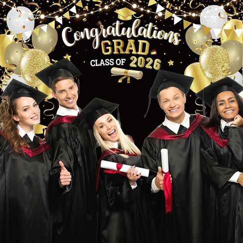 Irenare Large Size 2024 Graduation Congrats Grad Photography Backdrop Photo Props Prom Booth Graduation Background Banner with Congrats Sign for Graduation Party Decorations Graduation Favors Supplies in Saudi Arabia
