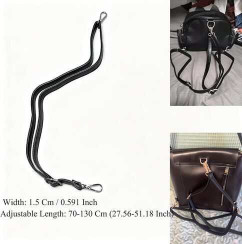 2 Pack Backpack Purse Straps Replacement with Double Swivel Snap Hooks Adapter Adjustable PU Leather Backpack Shoulder Straps for Women Mini Backpack Small Travel Backpack Ladies Shoulder Bags in Saudi Arabia