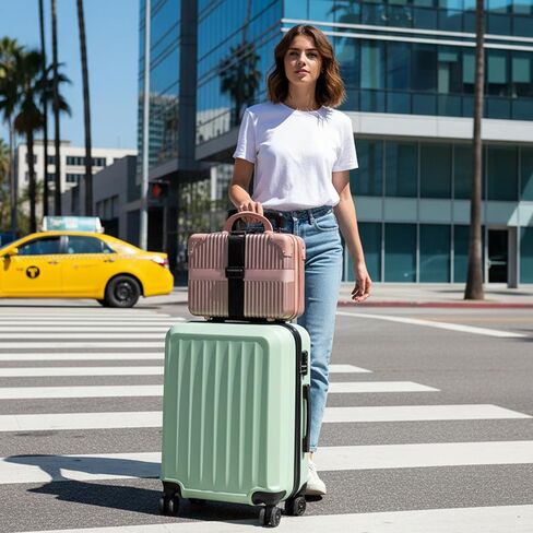 4 Pack Adjustable Luggage Straps Suitcase Belt for Add a Bag, Lightweight Easy Elastic Wrap Belts for Attaching Extra Bags, Luggage Straps Bag Bungee, Travel Accessories(Black/Rainbow) in Saudi Arabia