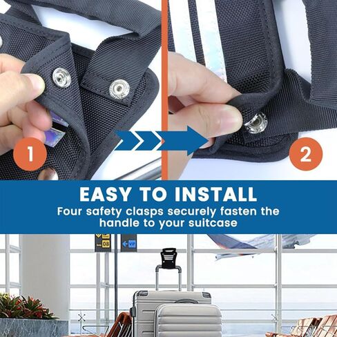Handle Extender for Luggage, 7In Universal Luggage Handle Extension for Suitcase and Carry - On, Comfortable Grip Design to Improve Travel Comfort (Black) in Kuwait