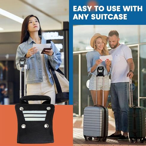 Handle Extender for Luggage, 7In Universal Luggage Handle Extension for Suitcase and Carry - On, Comfortable Grip Design to Improve Travel Comfort (Black) in Kuwait