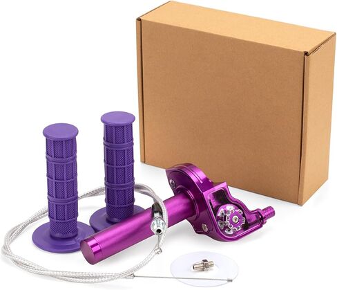 XINGWU Mini Bike Throttle Kit Universal 7/8 "22mm CNC Quick Action Twist Throttle مع مجموعة خنق الكابل لـ CRF KLX SSR TTR 50cc-250cc Dirt Pit Bike Mini Bike ATV Motorcycle (أرجواني) in Kuwait
