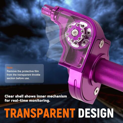XINGWU Mini Bike Throttle Kit Universal 7/8" 22mm CNC Quick Action Twist Throttle with Cable Throttle Assembly for CRF KLX SSR TTR 50cc-250cc Dirt Pit Bike Mini Bike ATV Motorcycle (Purple) in Saudi Arabia