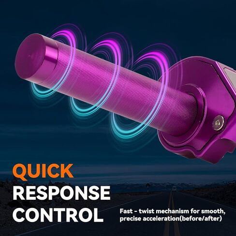 XINGWU Mini Bike Throttle Kit Universal 7/8" 22mm CNC Quick Action Twist Throttle with Cable Throttle Assembly for CRF KLX SSR TTR 50cc-250cc Dirt Pit Bike Mini Bike ATV Motorcycle (Purple) in Saudi Arabia