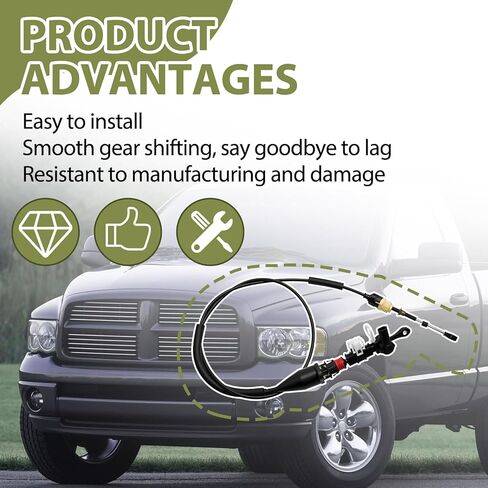 مجموعة كابل ناقل الحركة مناسبة لمحرك داكوتا دورانجو V6 V8 2001-2011، رام داكوتا 3.7L V6 4.7L V8 استبدال ناقل الحركة 52110005AL 52110005AG 52110005AI 52110005AJ in Kuwait