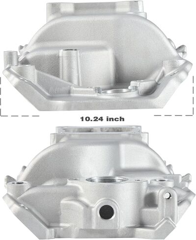 2161 53001 طائرة مزدوجة من الألومنيوم متعددة السحب متوافقة مع محرك Chevy Big Block BBC 396 402 427 454 V8، 1965-2000، فضي in Kuwait
