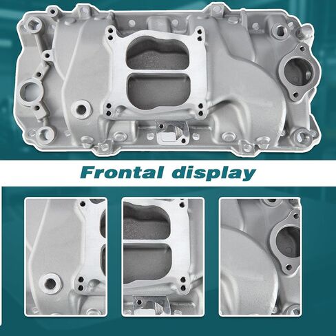 2161 53001 طائرة مزدوجة من الألومنيوم متعددة السحب متوافقة مع محرك Chevy Big Block BBC 396 402 427 454 V8، 1965-2000، فضي in Kuwait