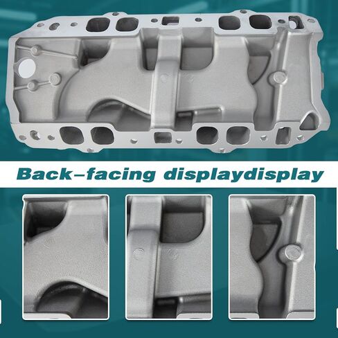 2161 53001 طائرة مزدوجة من الألومنيوم متعددة السحب متوافقة مع محرك Chevy Big Block BBC 396 402 427 454 V8، 1965-2000، فضي in Kuwait