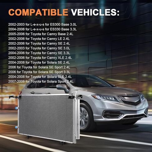 ROADFAR A/C Condenser Compatible with 2004-2009 For Toyota Prius 1.5L, Condenser in Saudi Arabia