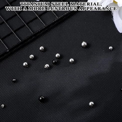 40PCS 16G Piercing Balls, 3/4/5/6mm Internal thread Septum Balls, Stainless Steel Piercing Ball, for Piercing Jewelry Tongue, Nipple, Navel, Nose (Black, Silver, 4 sizes) in Kuwait