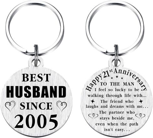 TANWIH 21st Wedding Anniversary Keychain Gifts, 21 Year Anniversary Decoration in Kuwait