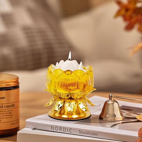 قطعتان من حامل شموع اللوتس، شمعدان ذهبي للطاولة المركزية لتزيين حفلات الزفاف، مصابيح زيت دياس الهندية لسمن ديوالي بوجا، ديكور منزلي لمعبد بوذا in Kuwait