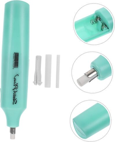 Portable Electric Eraser for Students and Artists Precise Drawing and Sketching Tool Lightweight and Easy to Use Design for Kindergarten and School Use Green Color in Saudi Arabia