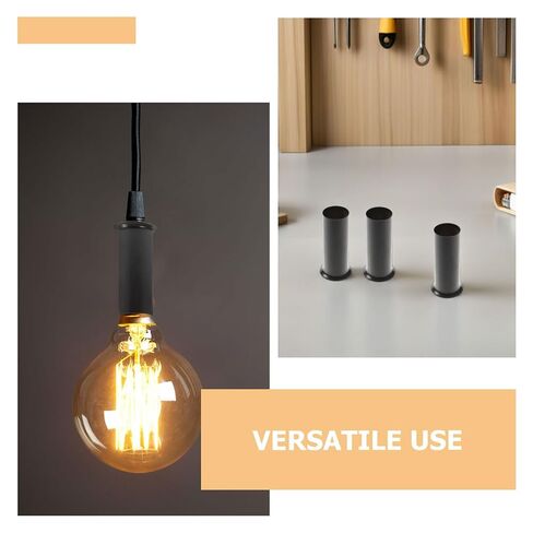Cabilock 8pcs Vintage European Style Candelabra Sleeve Covers for Ceiling Lamps Metal Flared Edge Candle Socket Covers Lighting Fixture Accessories for Events and Home Decor in Saudi Arabia