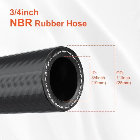 3/4 "خرطوم نقل الوقود 8FT، خرطوم وقود المزرعة لتوزيع وقود الديزل الحيوي والبنزين والديزل، أسلاك الفولاذ المقاوم للصدأ مضفرة in Kuwait