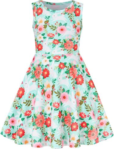 فساتين ALISISTER للفتيات بدون أكمام كاجوال للأطفال صيفية من 4 إلى 11 سنة in Kuwait