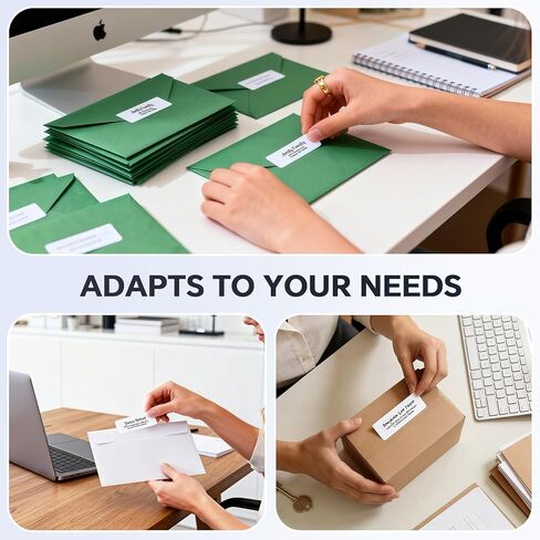 ملصقات عنوان الإرجاع الشخصية - ملصقات الاسم والعناوين المخصصة بتصميمك الخاص أو عملك الفني، ملصقات بريدية مقاومة للماء للأظرف والحزم والهدايا (50-1000 ملصق) in Kuwait