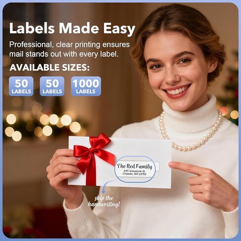 ملصقات عنوان الإرجاع الشخصية - ملصقات الاسم والعناوين المخصصة بتصميمك الخاص أو عملك الفني، ملصقات بريدية مقاومة للماء للأظرف والحزم والهدايا (50-1000 ملصق) in Kuwait