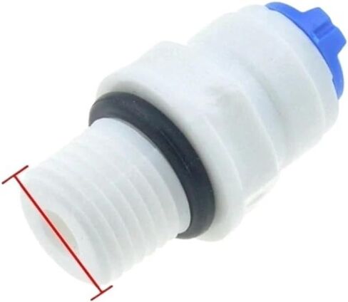 Water Pipe Fitting 1/4 Hose 1/8" 1/4" 3/8" Male Thread With Seal Ring Plastic Connector System Water Purifies(PL6.35-01 Seal Ring) in Kuwait