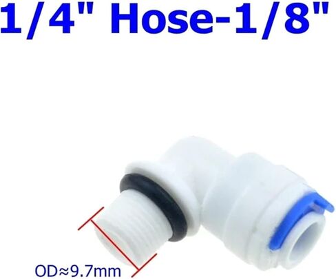 Water Pipe Fitting 1/4 Hose 1/8" 1/4" 3/8" Male Thread With Seal Ring Plastic Connector System Water Purifies(PL6.35-01 Seal Ring) in Saudi Arabia