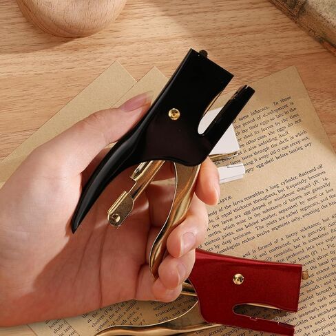 Vintage Mini Stapler - 12 Sheet Capacity Small Hand Held Plier Stapler with 3000PCS No. 10 Staples for Office, School, Crafting, Sealing Kraft Takeout Bags (White, Mini) in Kuwait
