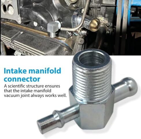 XSPANDER Upgraded Intake Manifold Vacuum T Fitting 3/8" NPT Thread 1/4" & 3/8" Nipple Steel ZINC for SBC BBC Chevy GMC Olds Cadillac Pontiac Buick Ford in Saudi Arabia