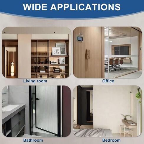 مجموعة سدادات باب بمفصلات فاخرة مكونة من 5 قطع، سدادات أبواب شديدة التحمل قابلة للتعديل مع أطراف ممتصة للصدمات من المطاط الأبيض، تركيب بدون أدوات، إغلاق هادئ، حماية للجدار والباب، أسود (2-1/2 بوصة × 1-3/4 بوصة) in Kuwait