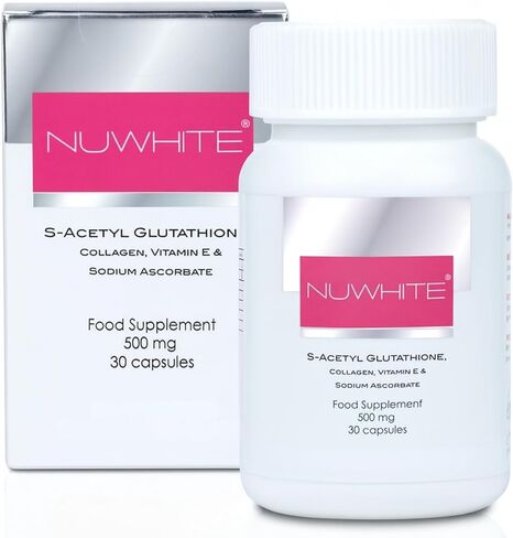 Nu White S-Acetyl Glutathione New Improved Formula Skin Whitening 30 Capsules in Saudi Arabia